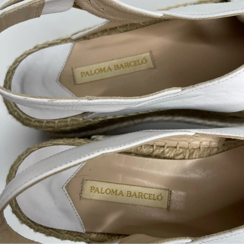 PALOMA BARCELO Loubularia Espadrille Flatforms White Size 40 Revolve